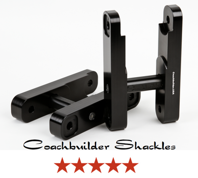 Coachbuilder +3” Shackle Kit ( Provides 1.75” Of Actual Lift ) Tundra 2007-2021 Including TRD PRO